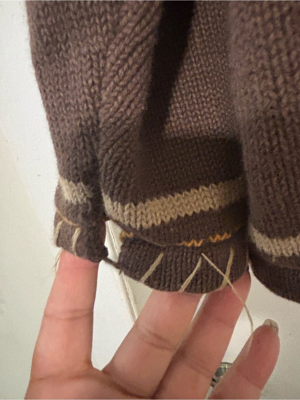 CJ Banks Brown and Tan Floral Appliqué Button Cardigan - Picture 13 of 13